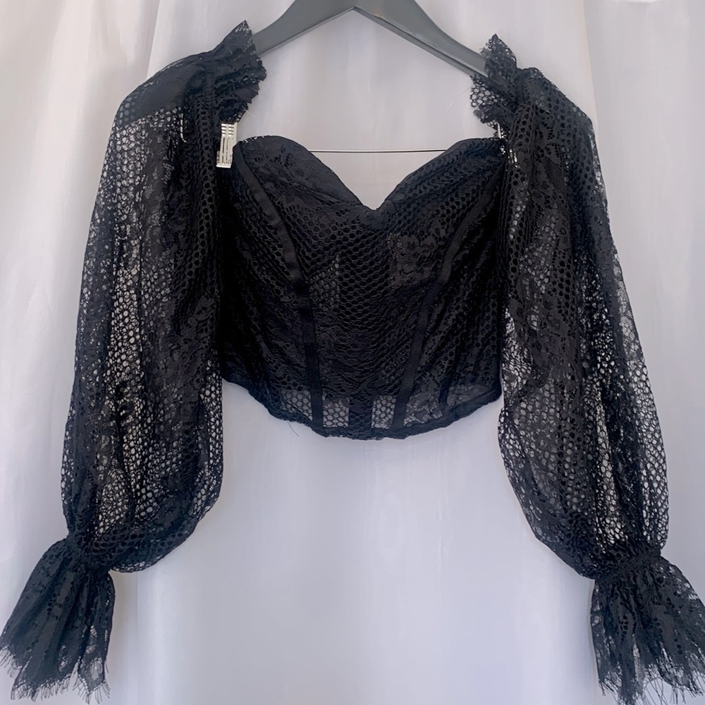 Corset off the shoulder sleeves
